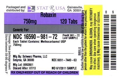 Label Image (Robaxin  750mg  Label 981)